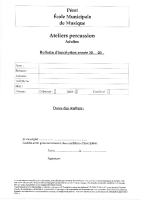 bulletin inscription Ateliers percu Adultes