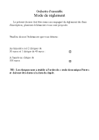 Règlement orchestre seul